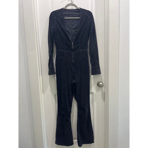 Free People Jovi Corduroy Long Sleeve 70’s Jumpsuit Sz S - Picture 2 of 14